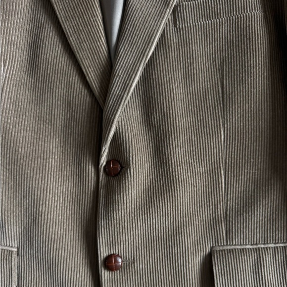 Ralph Lauren 1990s Vintage Corduroy Blazer Classic Office Outdoor Camel Tan 44L - Picture 6 of 7